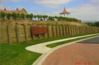 2m high engineered retaining wall, H5 Poles, H4 Rails